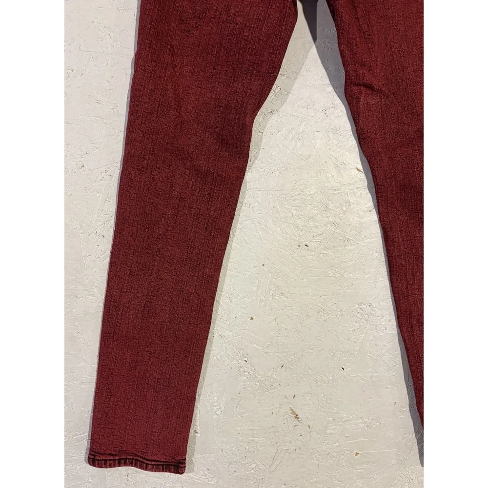 Social Collision Rude Skinny Jeans Red Black Acid Wash Punk Emo Denim 30x32 - Picture 10 of 11